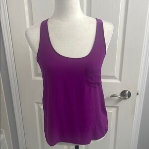 Forever 21 Purple Relaxed Tank Top 100% Silk Size S